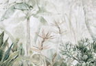 Paradise - Sage Green - Tapeta Z Roślinami I Kwiatami Strelicji (2)